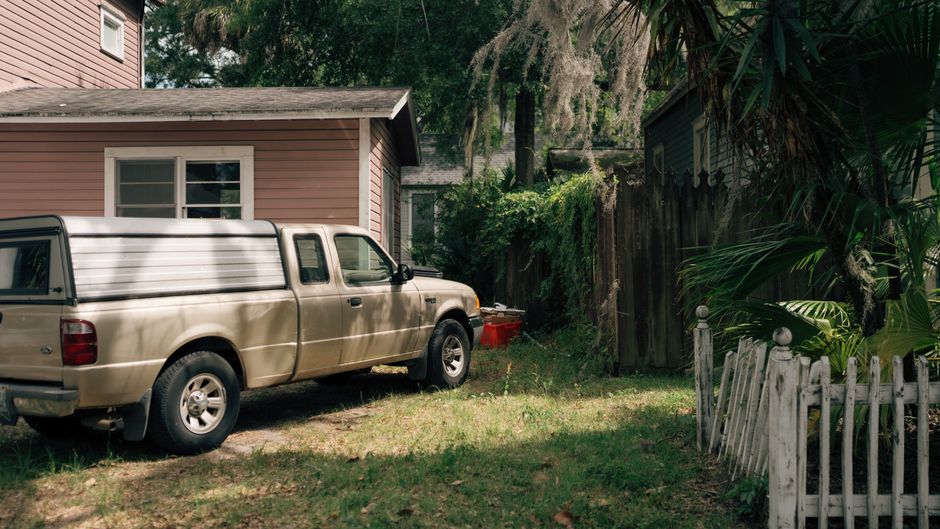 Pickup truck parked outdoors